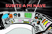 RubeNecao nave vehiculo GIF