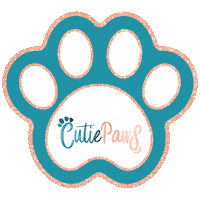 cutiepaws glitter atlanta print paw Sticker
