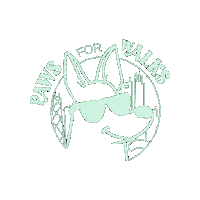 PawsForWalks dog green dog walker pet sitting Sticker