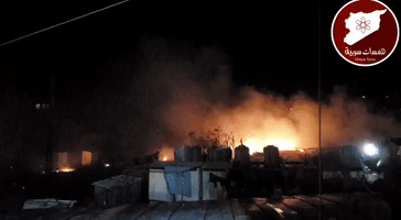 Fire Rages Through Refugee Camp in Lebanon
