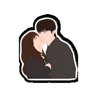 Calypsdo couple romance kdrama fanart Sticker