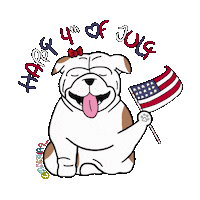 Independence Day Dog Sticker