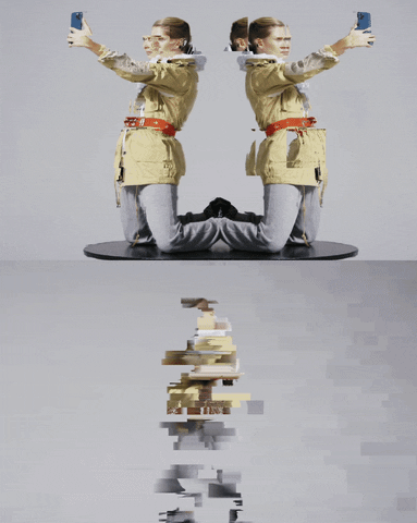 alexandertrattler girl glitch vintage iphone GIF