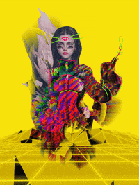 alienhoney art glitch trippy psychedelic GIF
