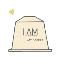Iamnotcoffee coffee latte i am capsule Sticker
