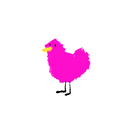 Pink Bird Sticker