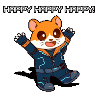 Happy Good Vibes Sticker by Hamieverse