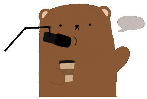 Coffee Bear Sticker