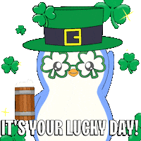 St Patricks Day Penguin Sticker by Pudgy Penguins