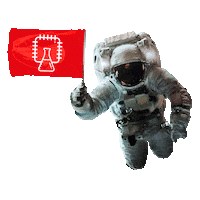 Astronaut Veredelung Sticker by jim&jim