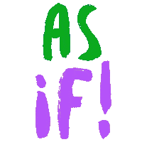 as if words Sticker
