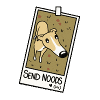 NoodleHorseDoodles dog picture flirty cheeky Sticker