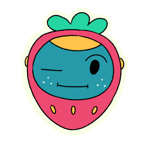 diperedo giphyupload fruit strawberry blinking Sticker