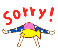 Sorry Fish Sticker by Naoshi
