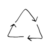 Arrows Recycle Sticker by Tiara Imani