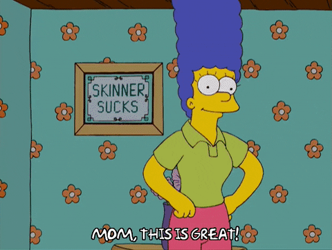 happy bart simpson GIF