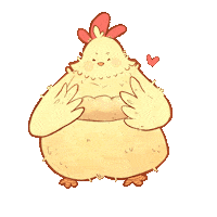 skshirokuro adorable cake chicken pastel Sticker