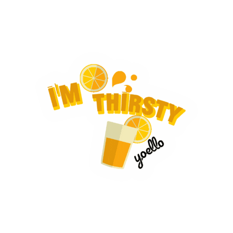 yoello_pay orange thirsty orange juice im thirsty Sticker