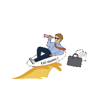 Surf Eathappy Sticker by NUTRIGRAM