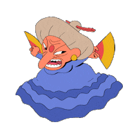 anarochart angry sticker flying witch Sticker