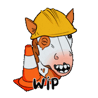 Work In Progress Horse Sticker