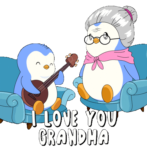 Penguin Grandma Sticker by Pudgy Penguins