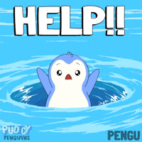 Scared Help Me GIF by Pudgy Penguins