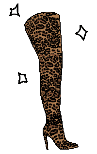 boot cheetah print Sticker by 1900BADDEST