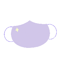 diangambar sparkle mask purple covid Sticker