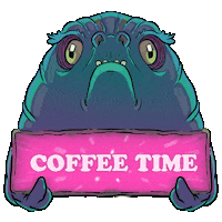Coffee Time Illustration Sticker