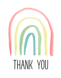 Rainbow Thank You Sticker by Ma'Loulou - cards with love