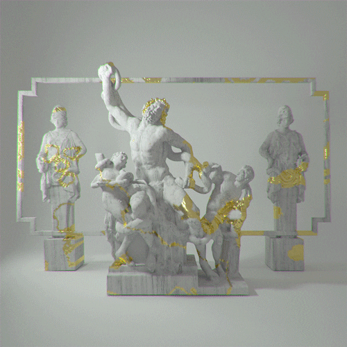 3d gold GIF by Gifmk7