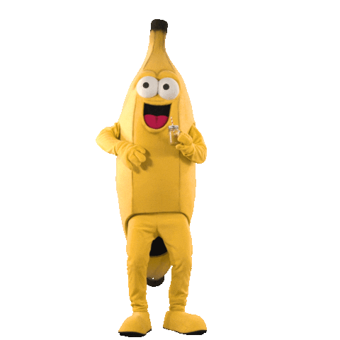 Fruchtalarm giphyupload healthy banana banane Sticker