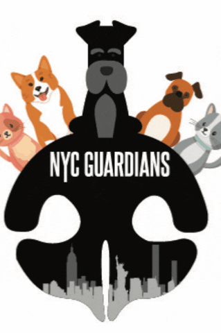 NYC_GUARDIANS giphygifmaker giphygifmakermobile cat dog GIF