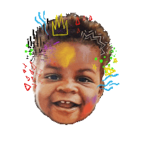 beleafmel smile baby mood black love Sticker