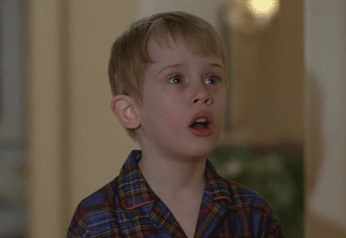 shocked home alone GIF