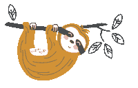 Sloth Sleeping Sticker by Breden Kids