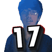 Number Seventeen Sticker