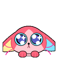 SparklesMagicalMarket cat sad pink blue Sticker