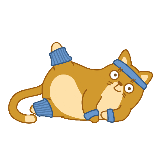 Cat Fitness Sticker by Share It Again