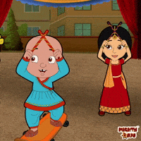 Durga Puja Julie GIF by Chhota Bheem
