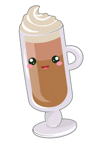 Jacobsgeo love heart latte cappuccino Sticker