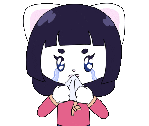 jeyi_ch giphyupload cat kawaii crying Sticker