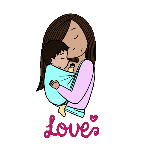 taninette giphyupload love babywearing portage Sticker