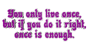 You Only Live Once 3D Sticker by OpticalArtInc.