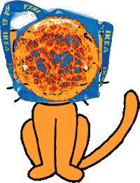 Cat Burning Sticker by The NGB