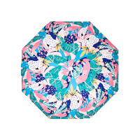 bamboobungalow beach umbrella bamboo bungalow Sticker