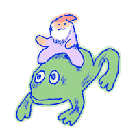 Frog Toy Sticker by panika.xyz