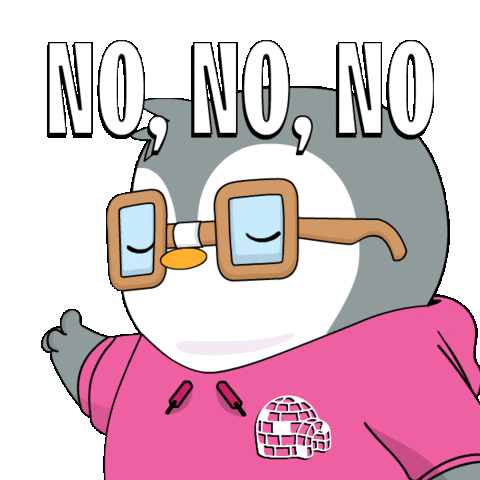 No Way Smh Sticker by Pudgy Penguins