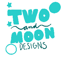 TwoandMoonDesigns twoandmoondesigns twoandmoonlogo Sticker